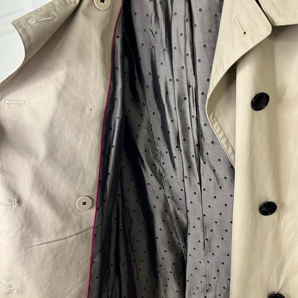 Banana Republic Classic Beige Trench Coat Belted Double Breasted Women’s Small - Picture 4 of 8